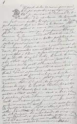 Scan of an extract from a letter from Alix Payen to her mother, bearing no date.