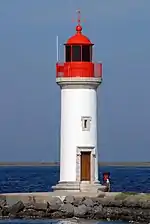 Phare des Onglous lighthouse at the mouth of Canal du Midi