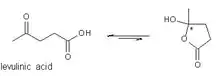 Levulinic acid open-cyclic interconversion