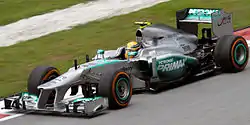 Lewis Hamilton during a practice session