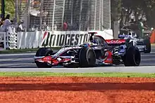 Lewis Hamilton driving the MP4-23 at the 2008 Australian Grand Prix.