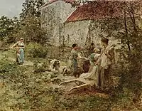 The Moated Wall (1893) by Léon Augustin Lhermitte