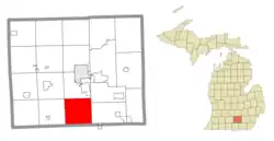 Location within Jackson County