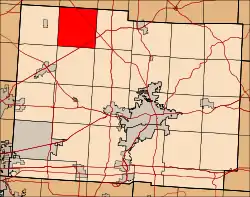 Location in Licking County