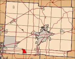 Location of Kirkersville in Licking County