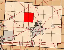 Location of McKean Township in Licking County