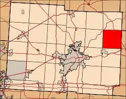 Location of Perry Township in Licking County