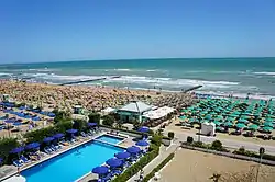 The beach of Jesolo.