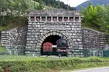 Reconstruction of the old entrance to the Mont-Cenis railway tunnel