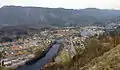 View of Liknes and the river Kvina