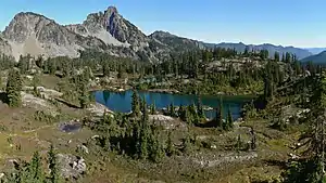 Image 37A subalpine lake in the Cascade Range, Washington, United States (from Montane ecosystems)