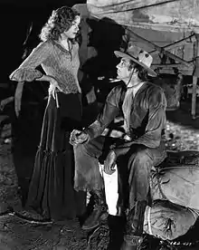 Film still of Lili Damita and Gary Cooper