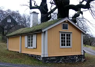 King Charles XI's former fishing cottage, which gave its name to the area