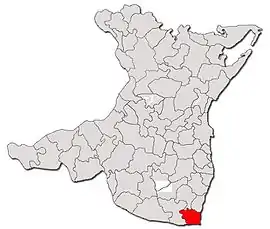 Location in Constanța County