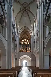 Interior from the crossing, looking west