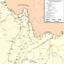 The Upper Germanic-Rhaetian Limes between the Rhine and the Danube