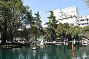 Reflecting pool in Parque Lincoln.