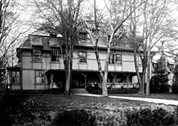 "Lindenshade" (1873, demolished 1940), Wallingford, Pennsylvania. Design of the house is attributed to Furness's uncle, the architect Frank Furness.