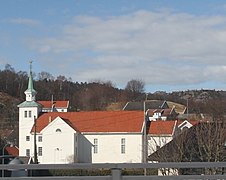 Side view of the church