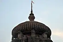 Amalaka at the top of the Lingaraj temple in Bhubaneswar