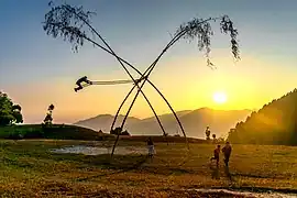 Children playing Linge Ping at Palpa, Nepal (2019)