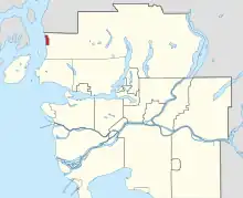 Location of Lions Bay in Metro Vancouver