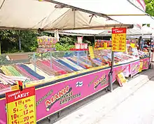 A booth selling candy