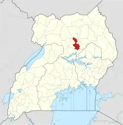 District location in Uganda