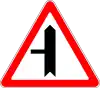 Junction with minor road (from the left)