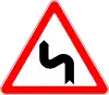 Double curve, first to the left