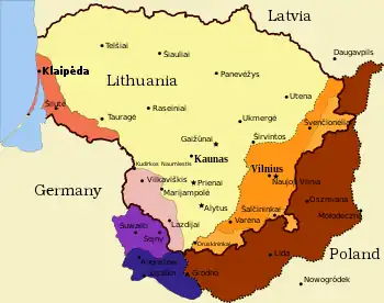 Image 32Lithuanian territorial issues 1939–1940 (from History of Lithuania)