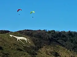 Image 3Paragliders over the Litlington White Horse (from Portal:East Sussex/Selected pictures)