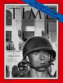 Image 44Time magazine (October 7, 1957), featuring Army paratroopers at Little Rock. (from History of Arkansas)