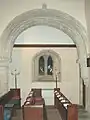 St Margaret's parish church:  west arch of south arcade, with corbelled respond on west side