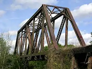 Pratt through truss of the former Seaboard Air Line Railway, located near the village of Willow, Florida; abandoned since the mid-1980s