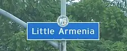 Little Armenia neighborhood signlocated at the intersection of Normandie Avenue and Santa Monica Boulevard