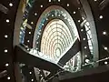 The atrium staircase of the Liverpool Central Library, view from the bottom