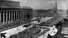 Inspection of the Liverpool Pals regiment on Lime Street by Lord Kitchener in 1915