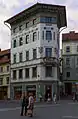 Hauptmann Building (Slovene: Hauptmannova hiša), a.k.a. the Little Skyscraper (Mali nebotičnik), on Ljubljana's Prešeren Square, renovated in the Vienna Secession style by Ciril Metod Koch in 1904