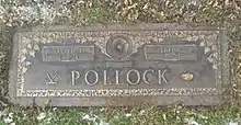 Bronze grave marker for Pollock