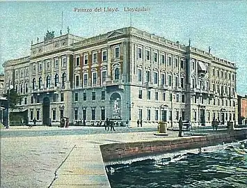 The Austrian Lloyd Trieste Palazzo in the early 1900s