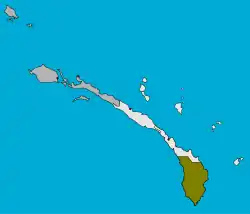 Location of Konoagil Rural LLG in Namatanai District of New Ireland Province in Papua New Guinea