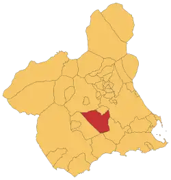 Location in Murcia