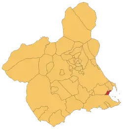 Location in Murcia