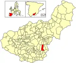 Location of Alpujarra de la Sierra