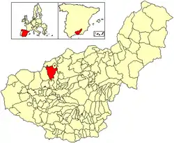 Location of Colomera