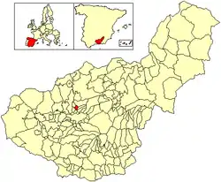 Location of Güevéjar