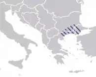 Map of Macedonia as Byzantine province