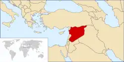 Location of Syria