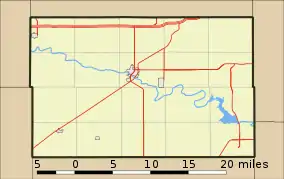 Map showing the location of Kanopolis State Park